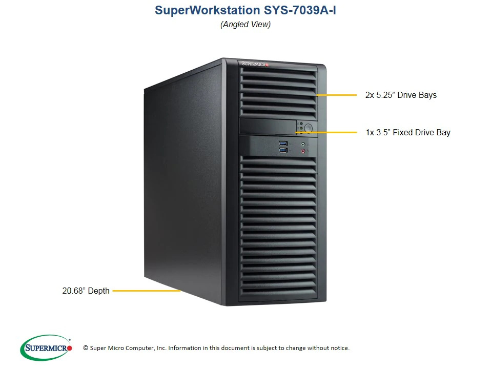 SuperWorkstation 7039A-i S-4210/ 2080Ti