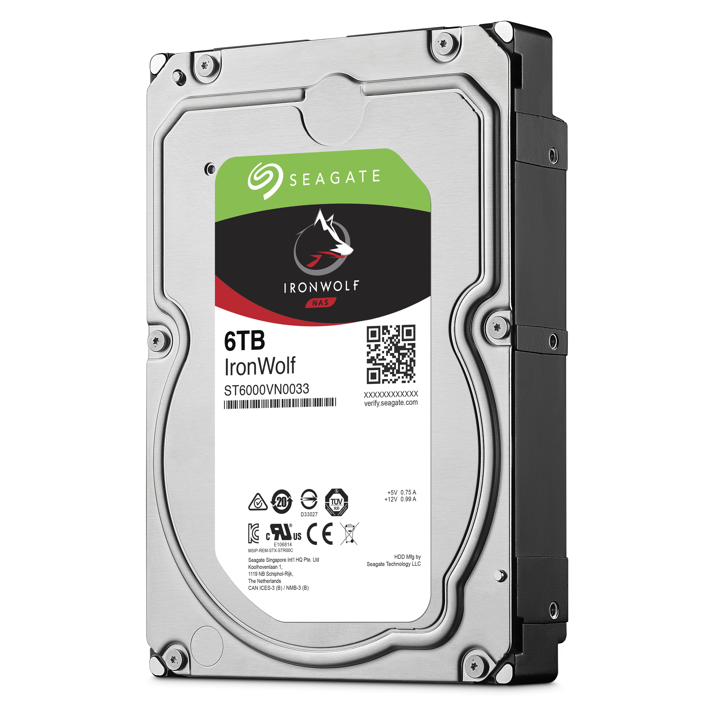 Ổ Cứng HDD SEAGATE IronWolf 3.5" NAS System  6TB - 256MB Cache - 7200 RPM
